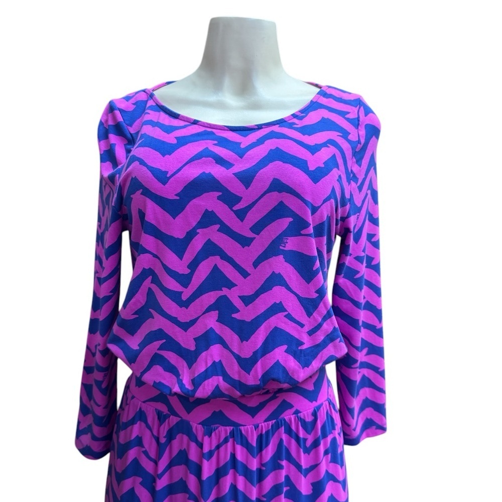 Lilly Pulitzer Pink and Purple Chevron Maxi Dress - Picture 5 of 7